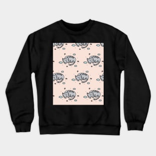 Cat Pattern Mask Crewneck Sweatshirt